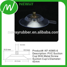 Easy to Remove Design 43mm PVC Suction Cup with Screw